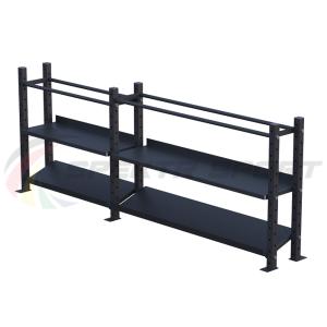 Купить Модульный стеллаж для гантелей, гирь и медболов 3180х430х1200 (2 секции) в Ачинске 