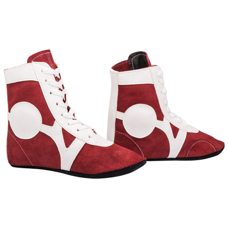 Купить Обувь для самбо RS001/2, замша, красный Rusco в Ачинске 