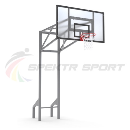 Купить Стойка баскетбольная уличная усиленная со щитом из оргстекла, кольцом и сеткой SP D 413 в Ачинске 